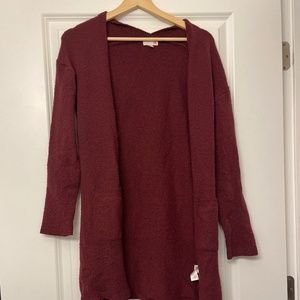 Burgundy cardigan